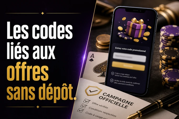 Les codes liés aux offres sans dépôt