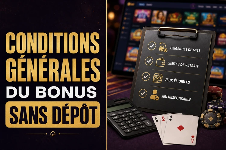 Conditions générales du bonus sans dépôt