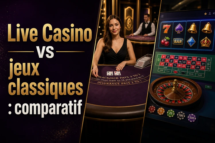 Live Casino vs jeux classiques : comparatif